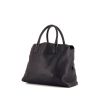 Fendi Selleria shopping bag in dark blue grained leather - 00pp thumbnail