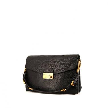 Borsa Prada in pelle martellata nera