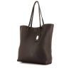Fendi Selleria shopping bag in brown grained leather - 00pp thumbnail