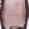 Shopping bag Fendi Selleria in pelle martellata marrone - Detail D2 thumbnail