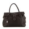 Fendi Selleria Linda bag worn on the shoulder or carried in the hand in brown grained leather - 360 thumbnail