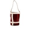 Hermes Mangeoire handbag in red and white leather - 00pp thumbnail