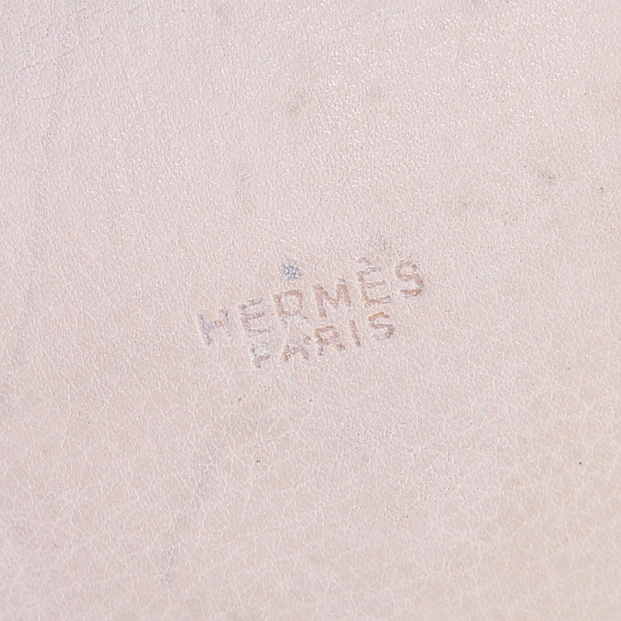 Bolso de mano Hermes Mangeoire en cuero rojo y blanco - Detail D3