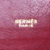 Hermès  Rugby handbag in beige canvas and burgundy box leather - Detail D3 thumbnail