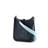 Hermès Mini Evelyne shoulder bag in navy blue togo leather - 00pp thumbnail