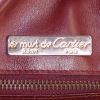 Bolso para llevar al hombro o en la mano Cartier Vintage en cuero color burdeos - Detail D3 thumbnail