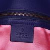 Gucci GG Marmont shoulder bag in blue quilted velvet - Detail D4 thumbnail