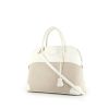 Hermes Bolide handbag in white togo leather and white canvas - 00pp thumbnail