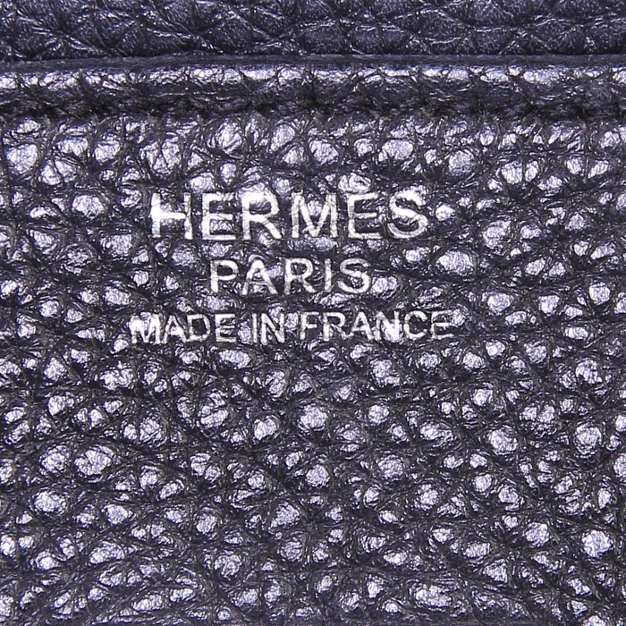 Bolso de mano Hermes Birkin 30 cm en cuero taurillon clémence negro - Detail D3
