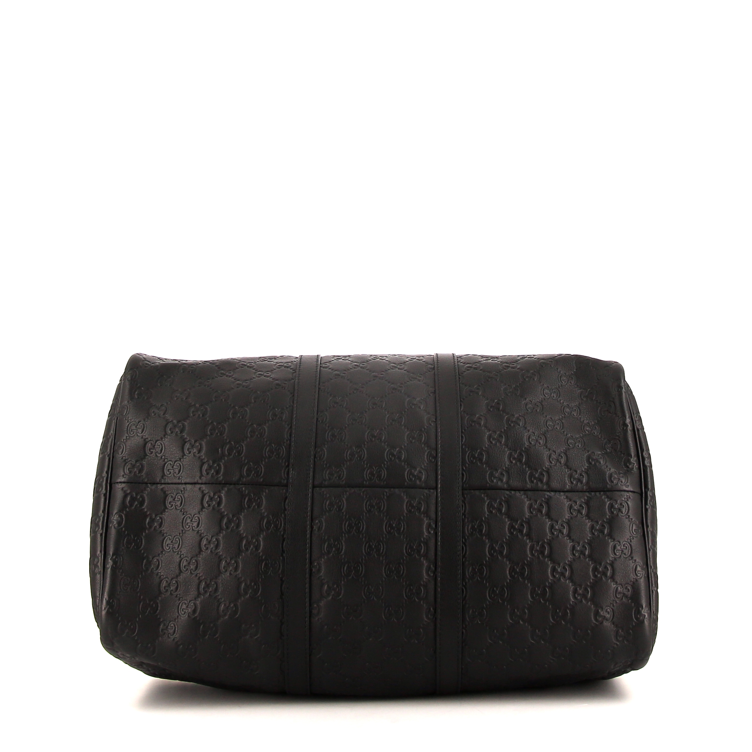Gucci Suprême GG travel bag in black monogram leather - Detail D5