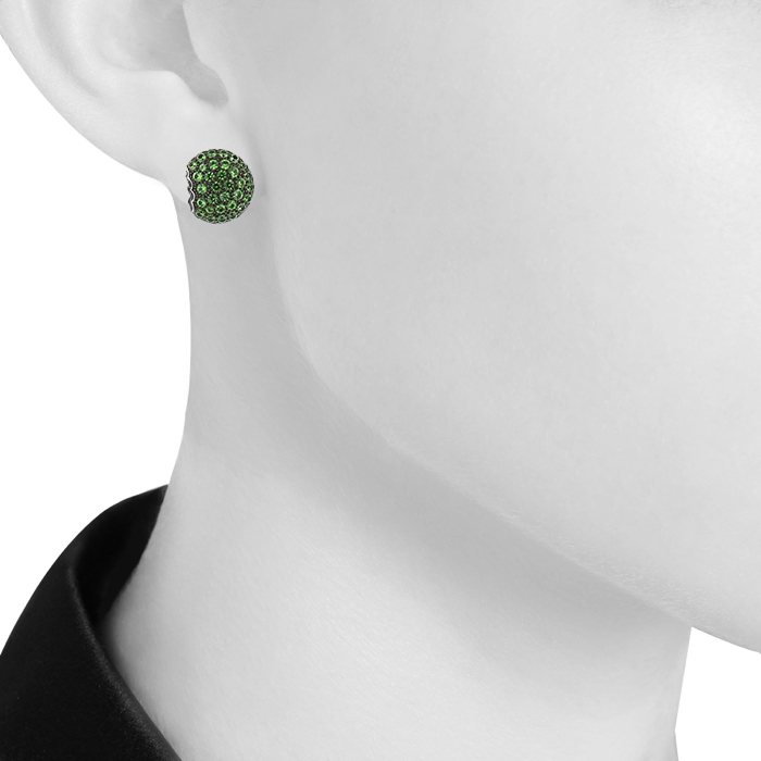 Orecchini Boucheron Tentation Macaron in oro bianco,  oro invecchiato e peridoto - Detail D1