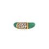 Van Cleef & Arpels Philippine 1970's ring in yellow gold,  diamonds and chrysoprase - 00pp thumbnail