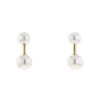 Poiray Fuseau earrings in yellow gold and pearls - 00pp thumbnail