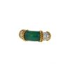 Fred 1970's ring in yellow gold,  platinium and diamonds and in chrysoprase - 00pp thumbnail