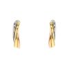 Cartier Trinity hoop earrings in 3 golds - 00pp thumbnail
