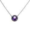 Poiray Fille Cabochon necklace in white gold,  amethysts and diamonds - 00pp thumbnail
