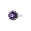 Poiray Fille Cabochon ring in white gold,  amethysts and diamonds - 00pp thumbnail