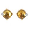 Pomellato Griffe 1990's earrings for non pierced ears in yellow gold,  citrines and diamonds - 00pp thumbnail
