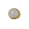 Vintage 1960's ring in yellow gold,  platinium and diamonds - 00pp thumbnail