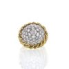 Vintage 1960's ring in yellow gold,  platinium and diamonds - 360 thumbnail