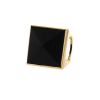 Vintage 1970's ring in 14 carats yellow gold and ebony - 00pp thumbnail