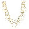 Vintage 1990's long necklace in yellow gold - 00pp thumbnail