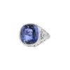 Vintage 1990's ring in platinium, diamond and sapphire of 8 carats - 00pp thumbnail
