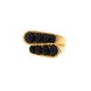 Vintage 1960's ring in pink gold and onyx - 00pp thumbnail