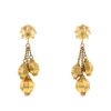 Vintage 1960's pendants earrings in yellow gold - 00pp thumbnail