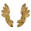 Vintage 1980's earrings for non pierced ears in yellow gold - 00pp thumbnail