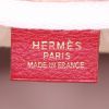 Hermes Reporter shoulder bag in beige coated canvas and red leather - Detail D3 thumbnail