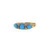 Vintage end of the 19th Century ring in yellow gold,  turquoises and diamonds - 00pp thumbnail