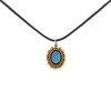 Vintage end of the 19th Century pendant in 14 carats yellow gold and turquoise - 00pp thumbnail