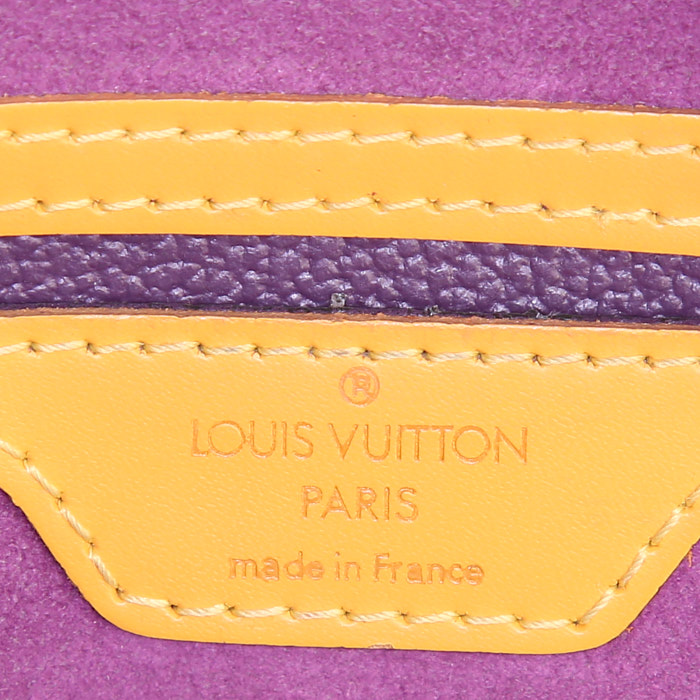 Sac à dos Louis Vuitton Mabillon en cuir épi jaune - Detail D3
