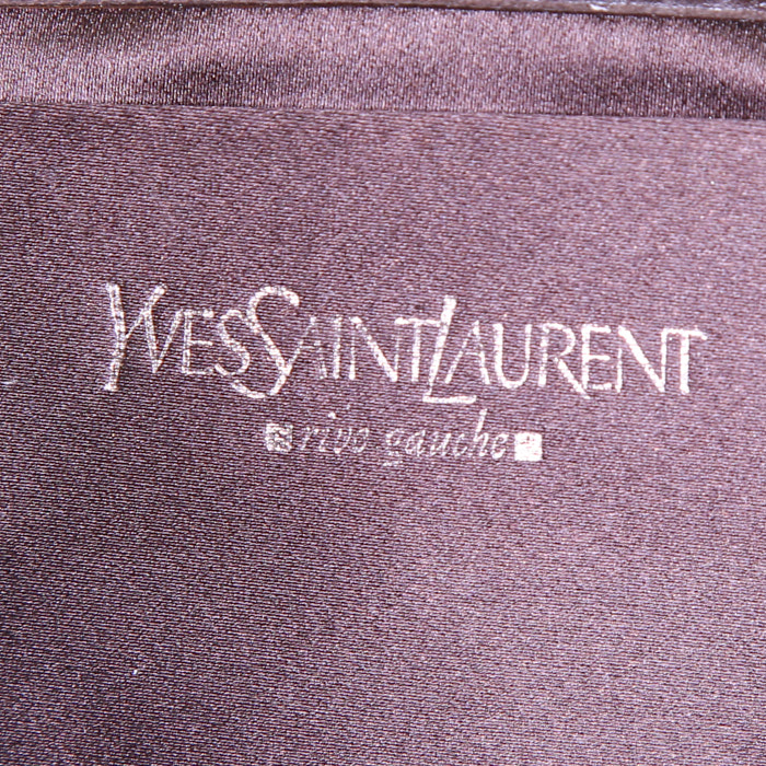 Pochette Saint Laurent Muse en lézard marron - Detail D3