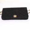 Chanel Mademoiselle bag worn on the shoulder or carried in the hand in black jersey canvas - Detail D4 thumbnail