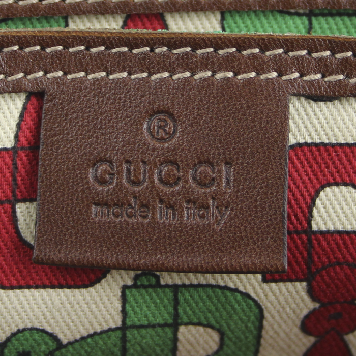 Borsa in pelle monogram marrone - Detail D3