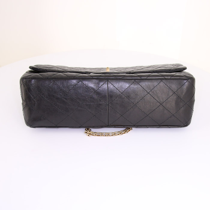 Borsa Chanel 2.55 modello grande in pelle trapuntata nera - Detail D5