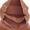 Yves Saint Laurent Muse Two handbag in brown leather and brown canvas - Detail D3 thumbnail
