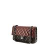 Chanel Timeless handbag in burgundy, grey and dark blue tricolor quilted leather - 00pp thumbnail