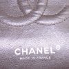Chanel Timeless handbag in burgundy, grey and dark blue tricolor quilted leather - Detail D4 thumbnail