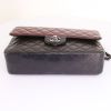 Chanel Timeless handbag in burgundy, grey and dark blue tricolor quilted leather - Detail D5 thumbnail