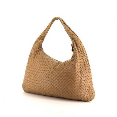 Borsa Bottega Veneta Veneta modello grande in pelle intrecciata beige