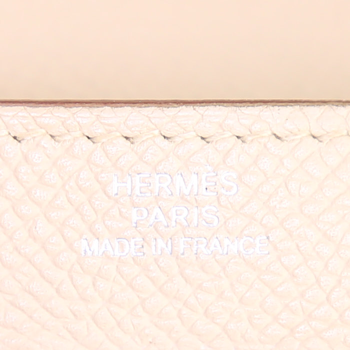 Billetera Hermès Kelly en cuero epsom color crema - Detail D3