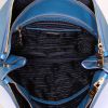 Shopping bag Prada Galleria modello grande in pelle saffiano blu verde - Detail D2 thumbnail