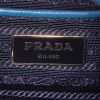 Sac cabas Prada Galleria grand modèle en cuir saffiano bleu-canard - Detail D3 thumbnail