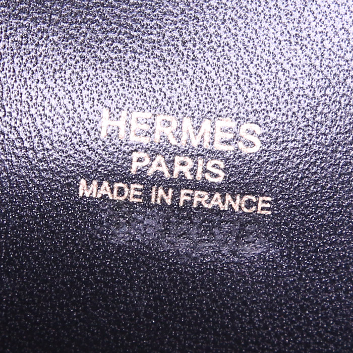 Sac bandoulière Hermes Bolide petit modèle en cuir epsom noir - Detail D4