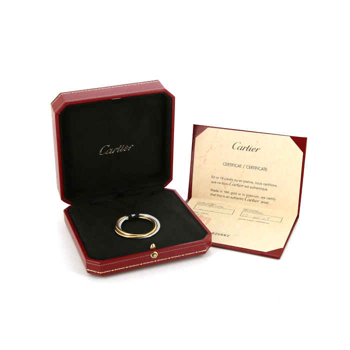 Cartier Trinity pendant in 3 golds and diamonds - Detail D2