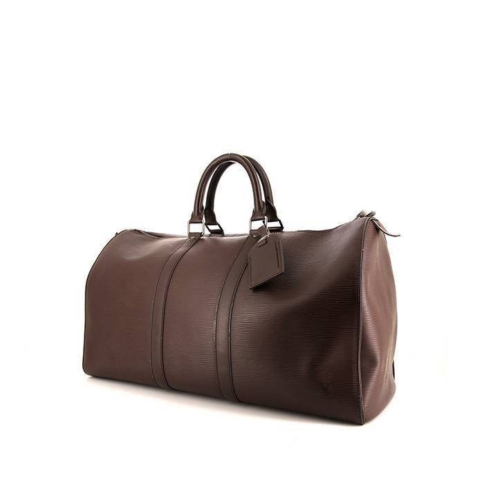 Keepall leather travel bag Louis Vuitton Brown in Leather - 32339804