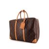 Borsa da viaggio Louis Vuitton Sirius modello piccolo in tela monogram cerata marrone e pelle naturale - 00pp thumbnail